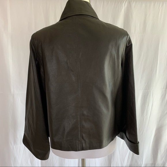 Anne Klein Genuine Leather Jacket Size 10 - Picture 6 of 10